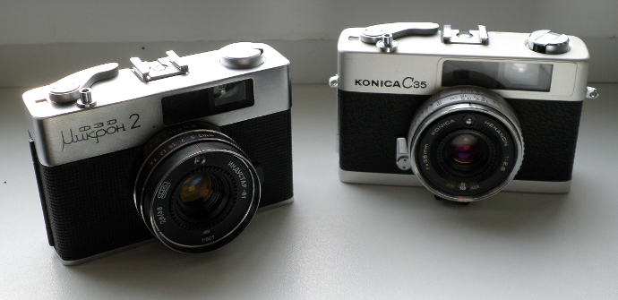Konica C35 and FED Mikron 2