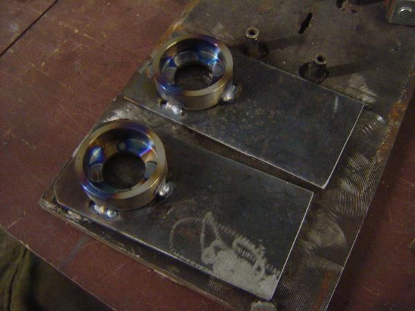 Bearing mounts, welded