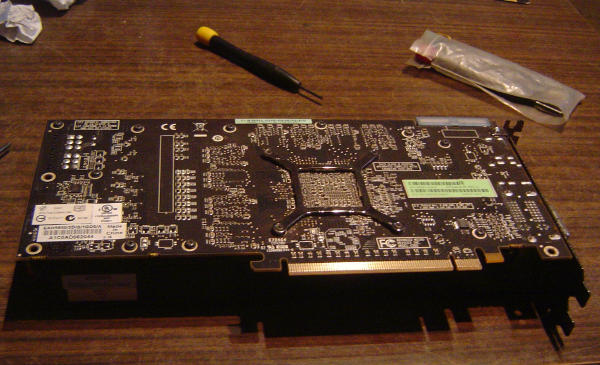 ATI Radeon 5850 circuit board back side