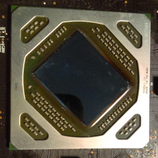 MSI Radeon R9 380X chip glue discoloration